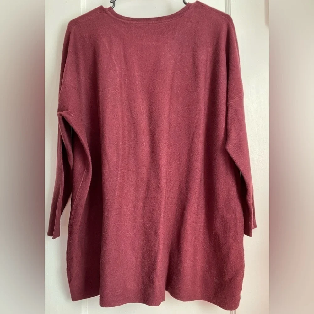 Mia & Tess Knit Pullover Scoop Neckline Sweater, Size: Large